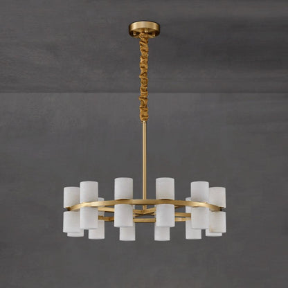 Alabaster Cylinder Chandelier
