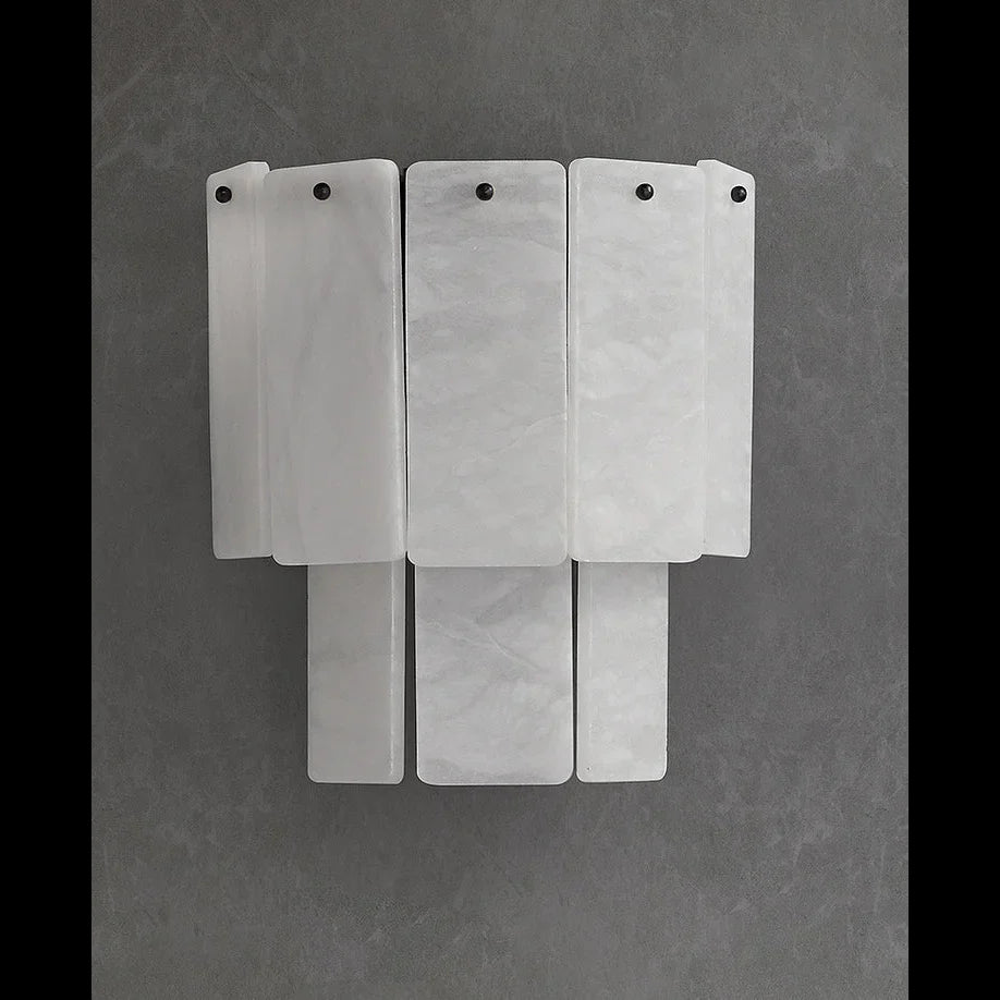Alabaster Double Layered Wall Lamp