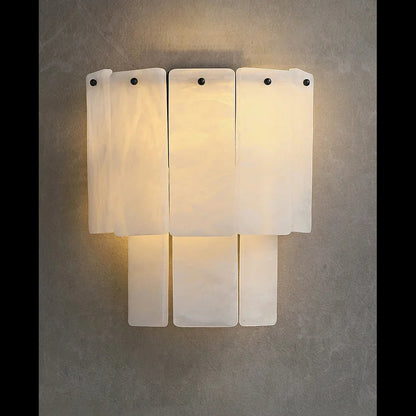 Alabaster Double Layered Wall Lamp