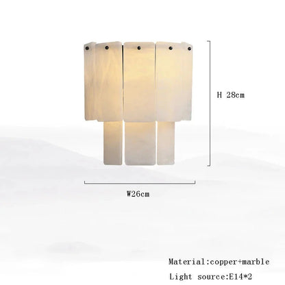 Alabaster Double Layered Wall Lamp