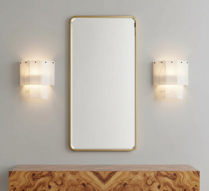 Alabaster Double Layered Wall Lamp