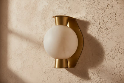 Alabaster Globe Wall Sconce