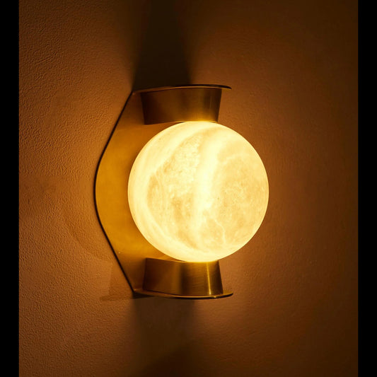 Alabaster Globe Wall Sconce
