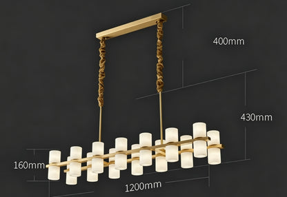 Alabaster Linear Chandelier