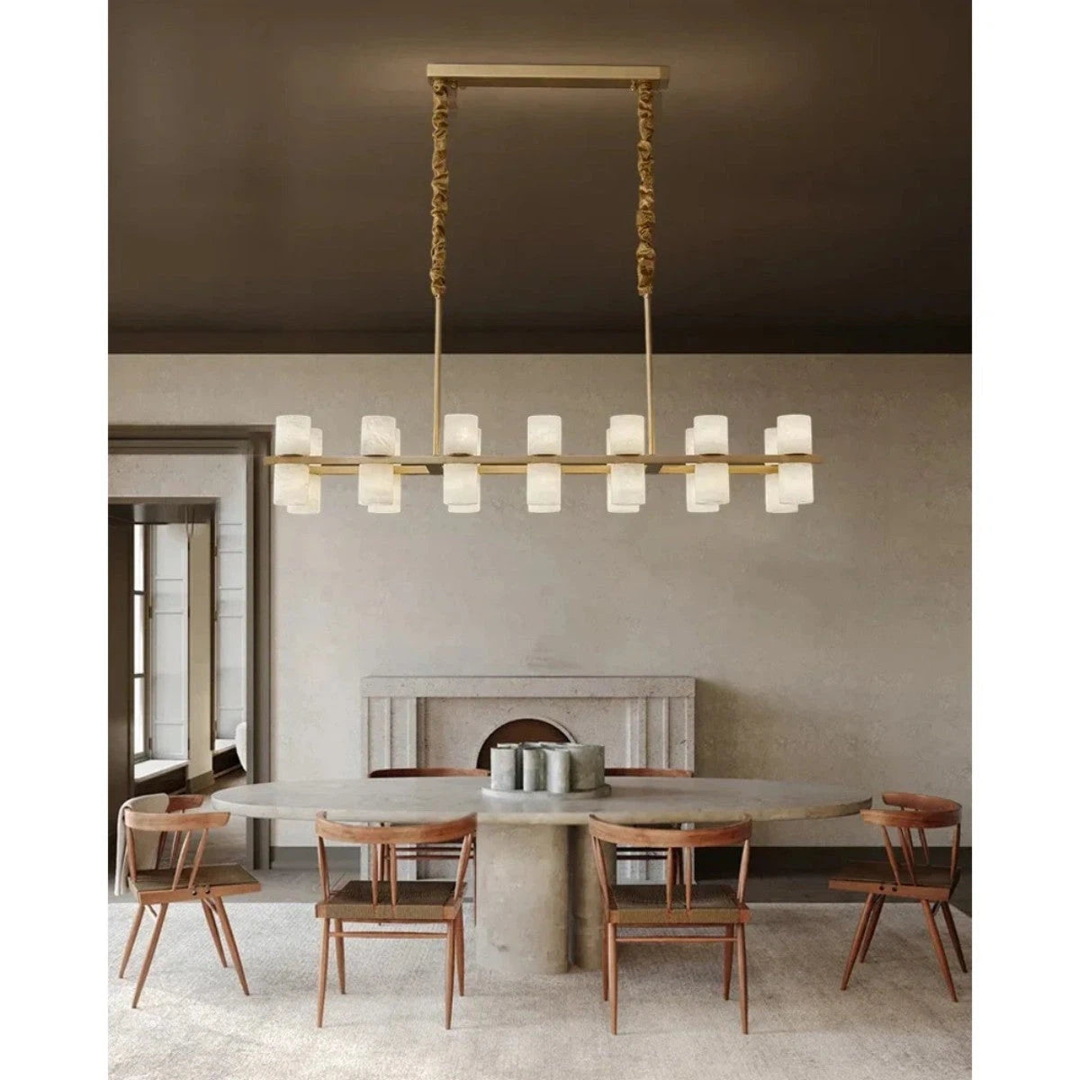 Alabaster Linear Chandelier