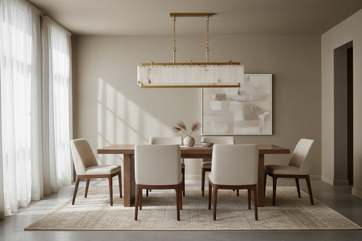 Alabaster Rectangle Chandelier