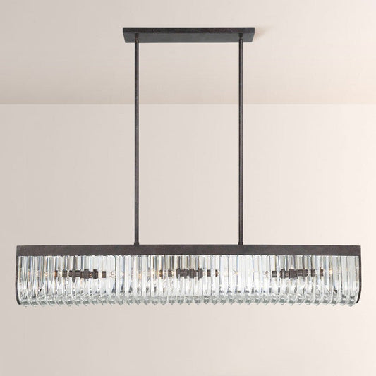 Alisa 6 Light Rectangular Chandelier 50"
