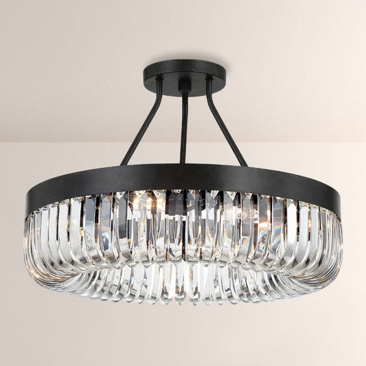 Alisa 8 Light Round Semi Flushmount 23"