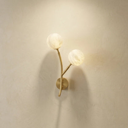 Arbor Branch Dual Bud Alabaster Wall Sconce