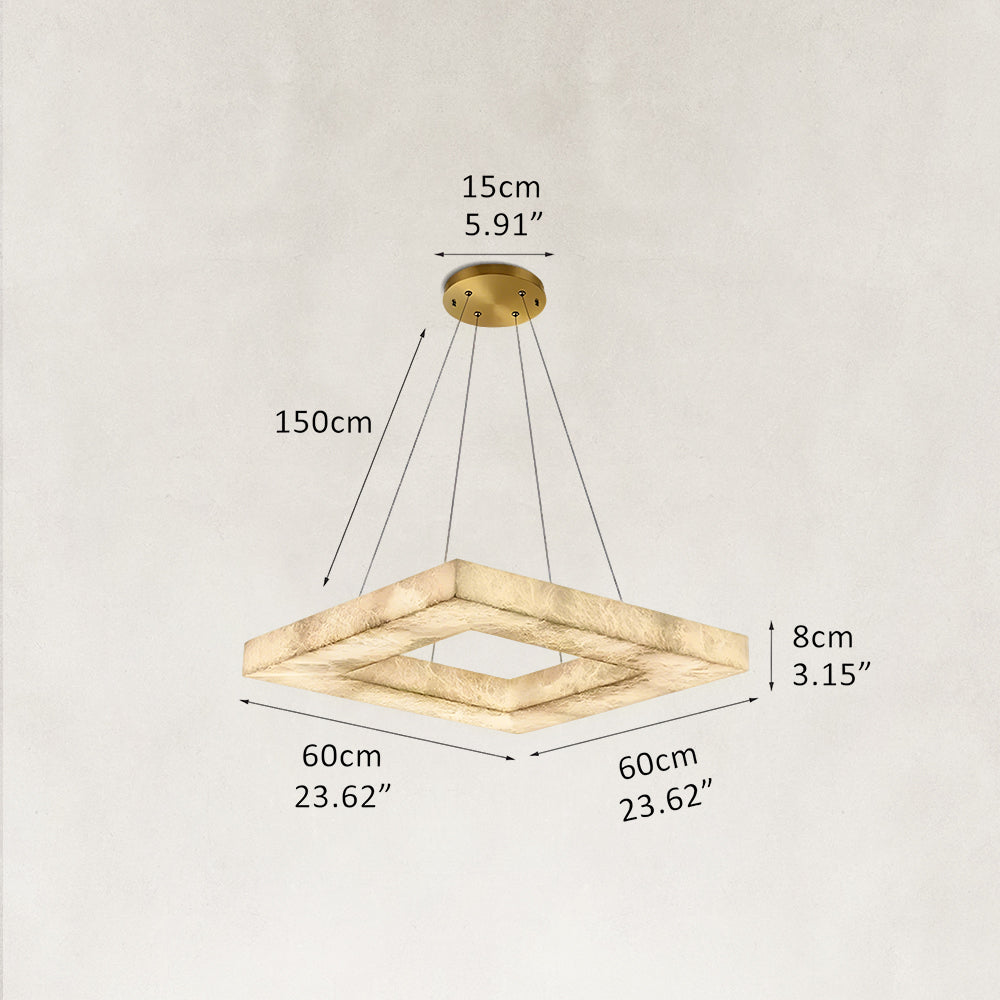 Arqara Square Alabaster Chandelier