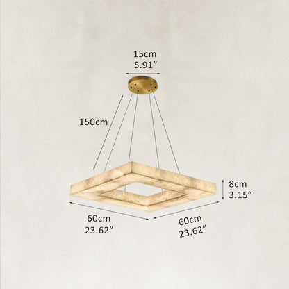 Arqara Square Alabaster Chandelier