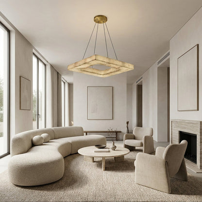 Arqara Square Alabaster Chandelier