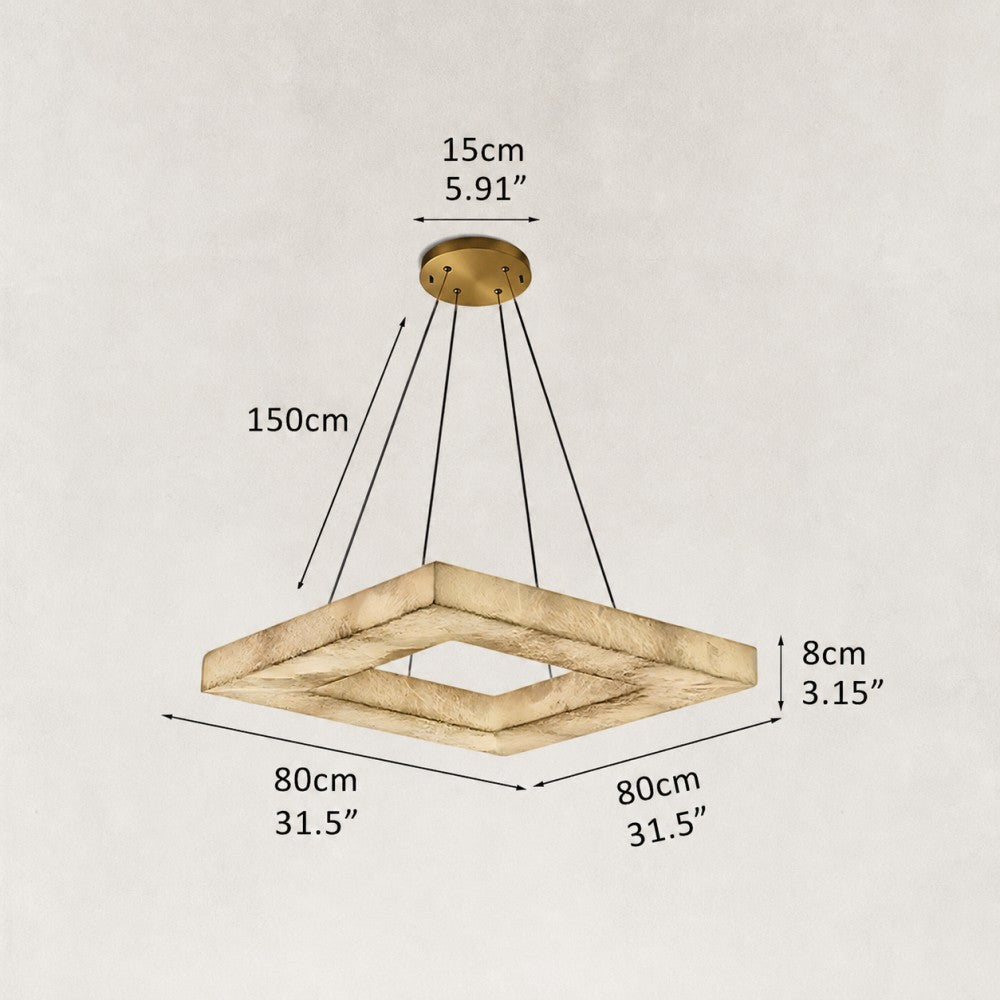 Arqara Square Alabaster Chandelier
