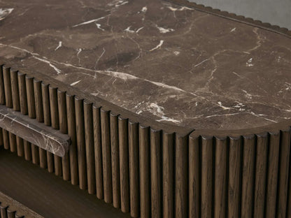 Aston Fluted 3-Drawer Nightstand