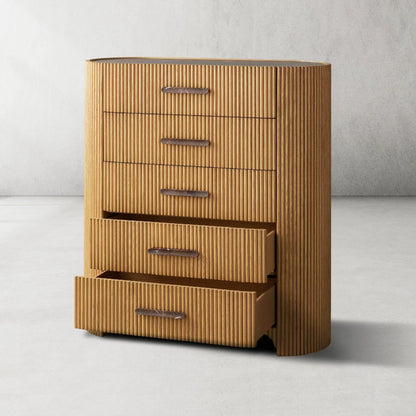 Aston Fluted 5-Drawer Chest