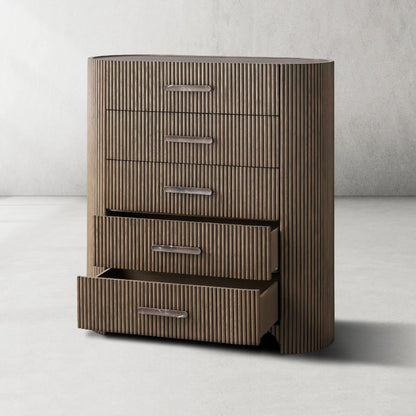 Aston Fluted 5-Drawer Chest