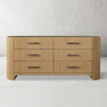 Aston Fluted 6-Drawer Dresser