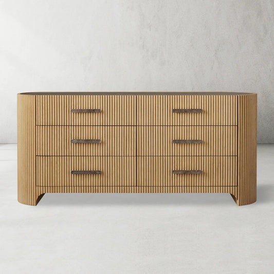 Aston Fluted 6-Drawer Dresser