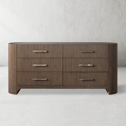 Aston Fluted 6-Drawer Dresser