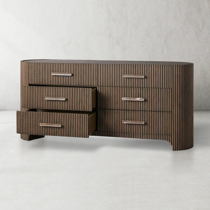 Aston Fluted 6-Drawer Dresser