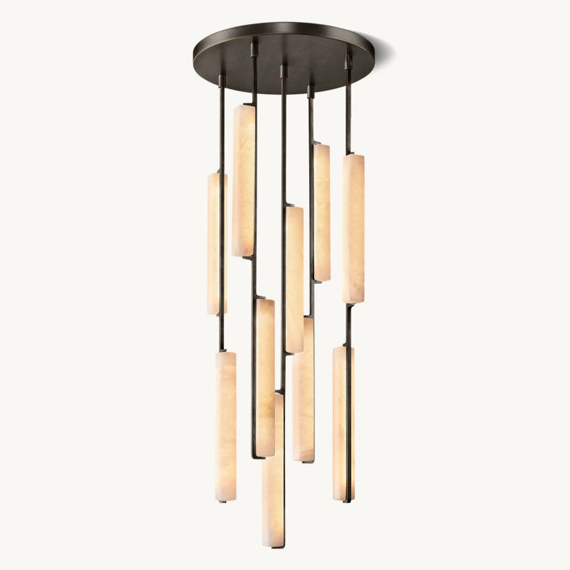 Audiobon Alabaster Round Chandelier 24"