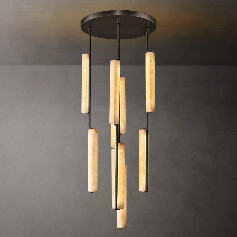 Audiobon Alabaster Round Chandelier 24"