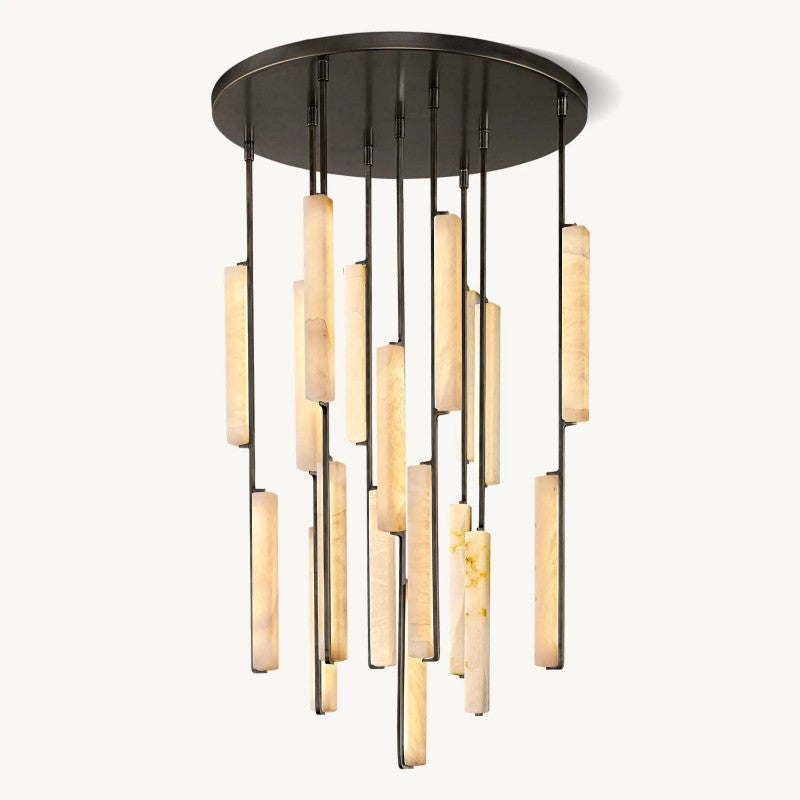 Audiobon Alabaster Round Chandelier 40"