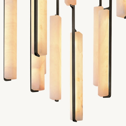 Audiobon Alabaster Round Chandelier 56"
