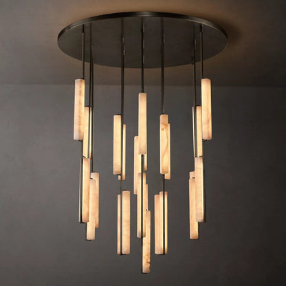 Audiobon Alabaster Round Chandelier 56"