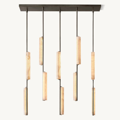 Audiobon  Alabaster Linear Chandelier 54"