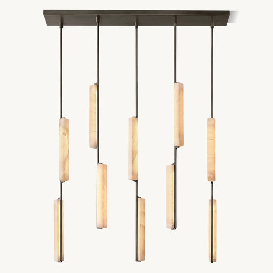 Audiobon  Alabaster Linear Chandelier 54"