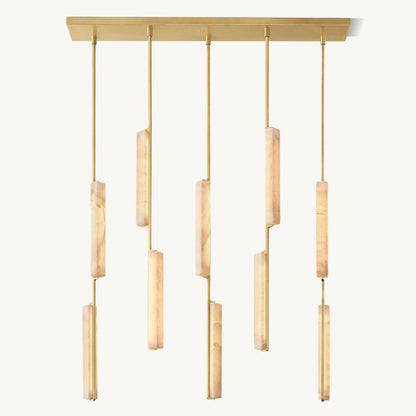 Audiobon  Alabaster Linear Chandelier 54"