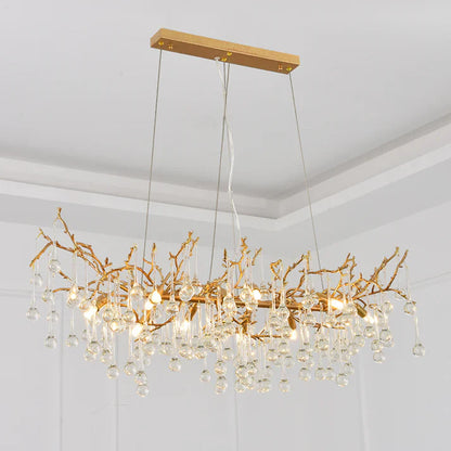 Avis Clear Crystal Branch Chandelier