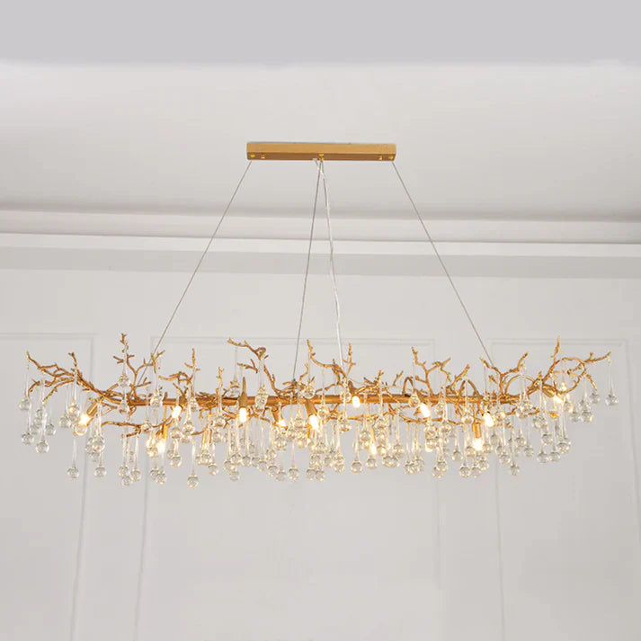 Avis Clear Crystal Branch Chandelier