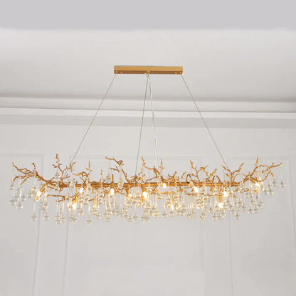 Avis Clear Crystal Branch Chandelier