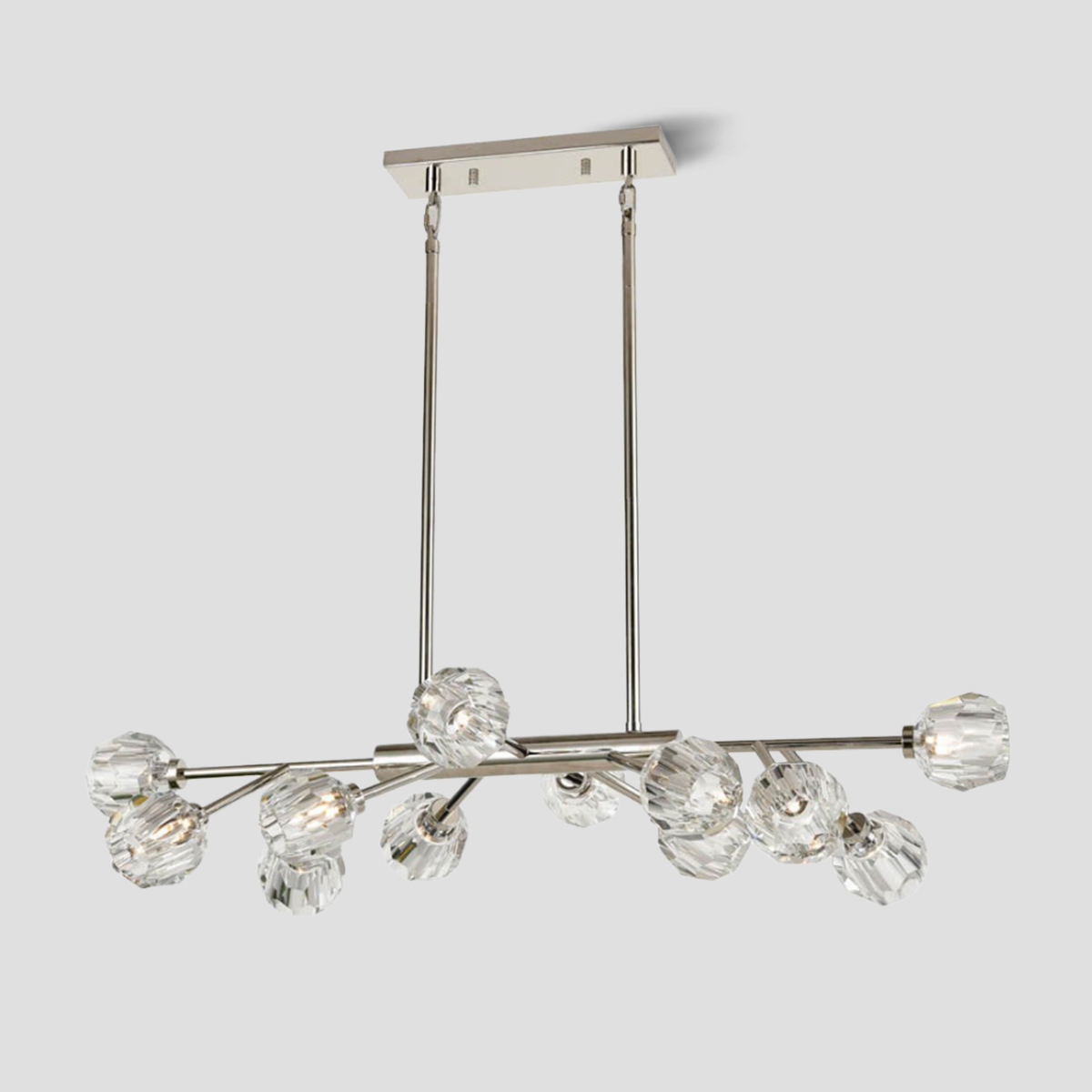 Balle Clear Crystal Linear Dining Room Chandelier