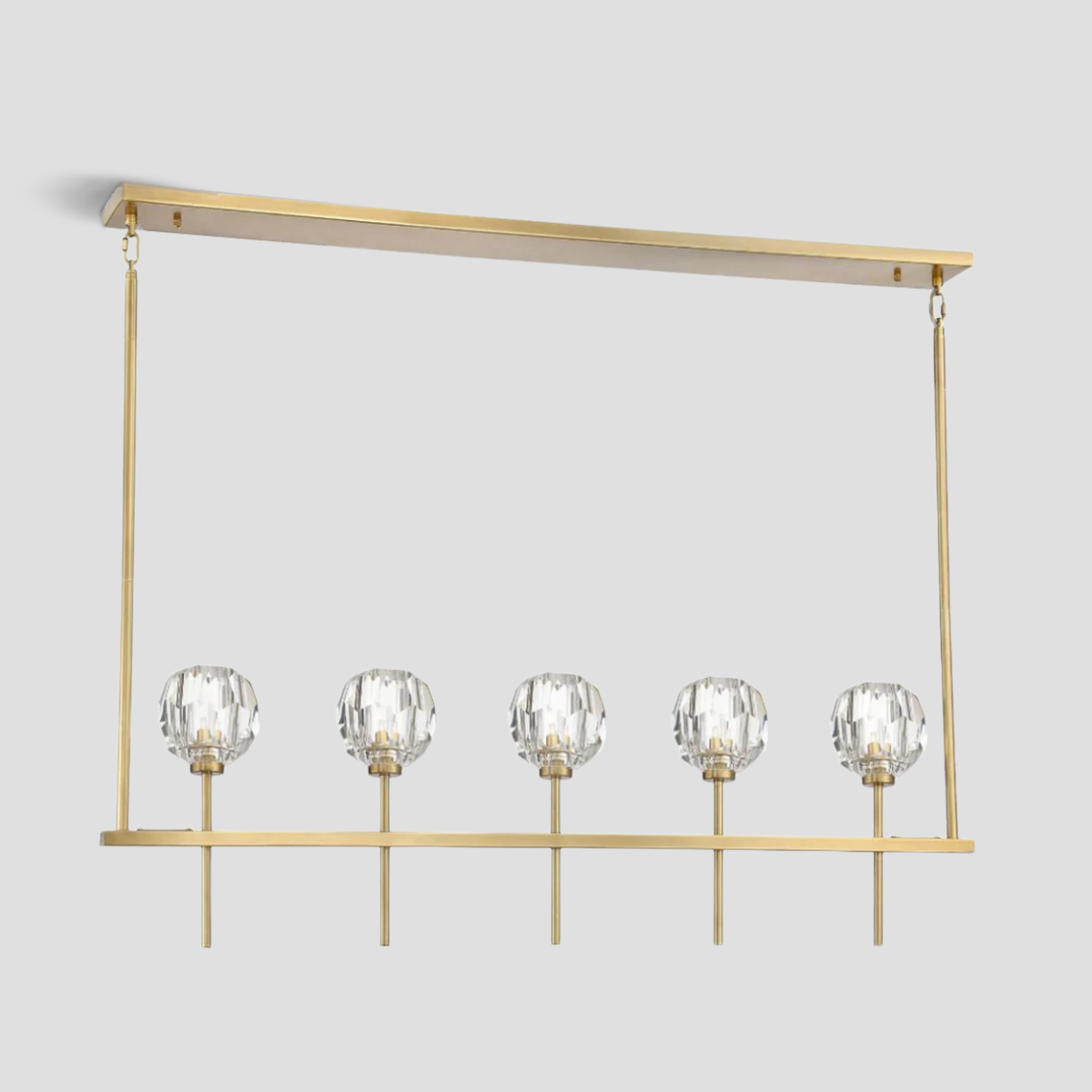 Balle Clear Crystal Linear Dining Room Chandelier