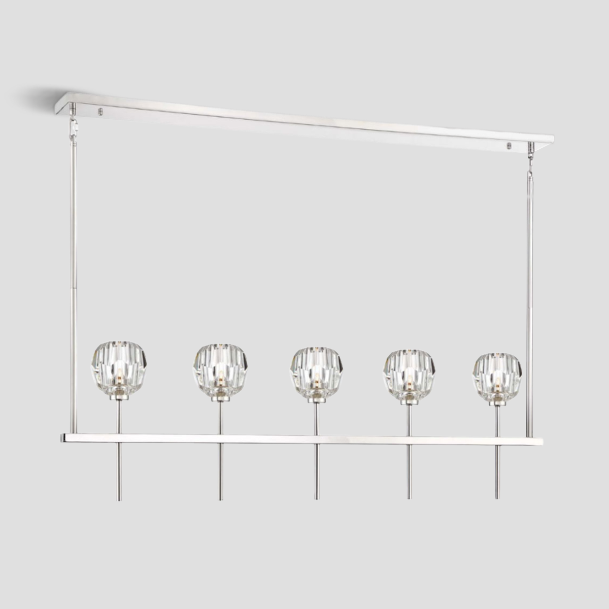 Balle Clear Crystal Linear Dining Room Chandelier