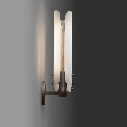 Barny Double White Glass Shard Wall Sconce