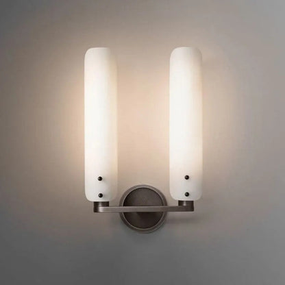 Barny Double White Glass Shard Wall Sconce