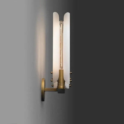 Barny Double White Glass Shard Wall Sconce