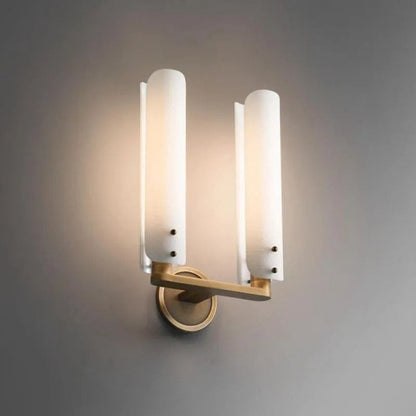 Barny Double White Glass Shard Wall Sconce