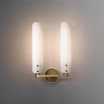 Barny Double White Glass Shard Wall Sconce