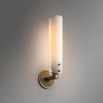 Barny Single Layer White Glass Wall Sconce