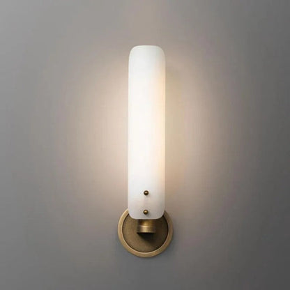 Barny Single Layer White Glass Wall Sconce