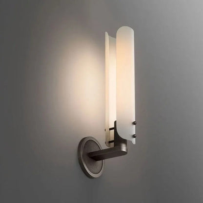 Barny Single Layer White Glass Wall Sconce