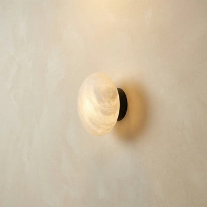 Bell Sconce Alabaster Disc Oversized Wall Sconce