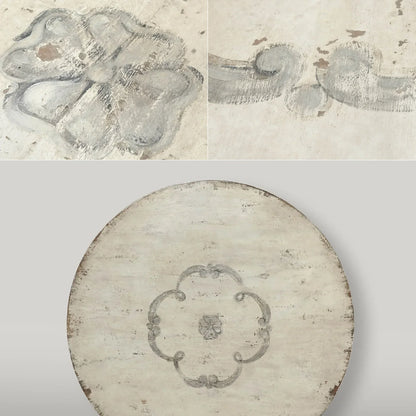 Bianco Hand-Painted Round Pedestal Dining Table