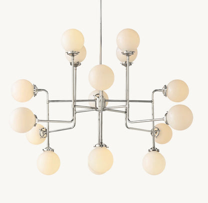 Brook Globe Glass Chandelier 56"