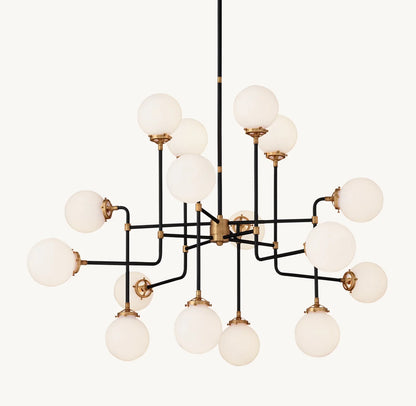 Brook Globe Glass Chandelier 56"
